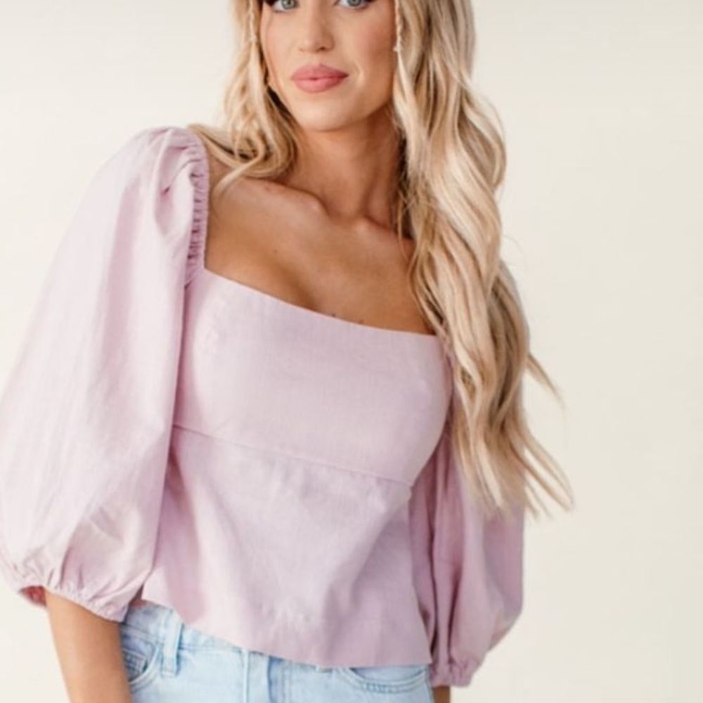 Blush Tie Back Top